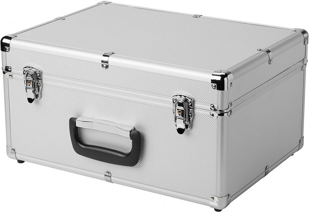 transportkoffer Erudit DLX 41 x 31 cm aluminium zilver