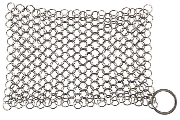 ketting-spons 15 x 10 cm RVS 80 gram zilver