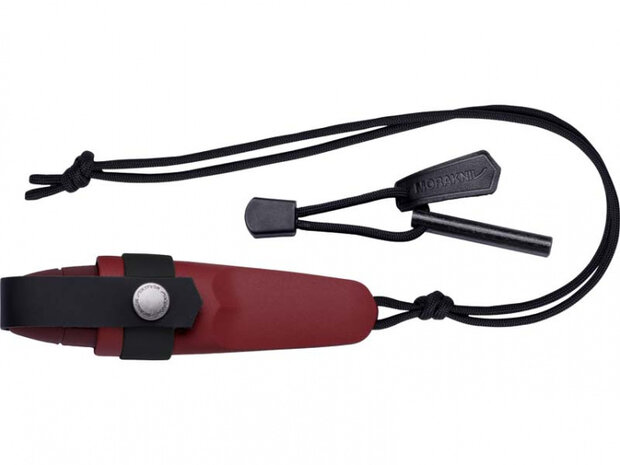 jachtmes 14,6 cm RVS zilver/rood 4-delig