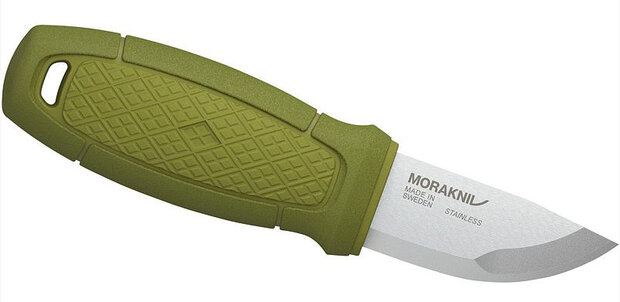 jachtmes 14,6 cm RVS zilver/groen 4-delig