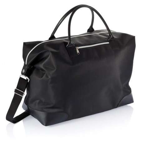 weekendtas 32 liter 46 x 42,5 cm microvezel zwart