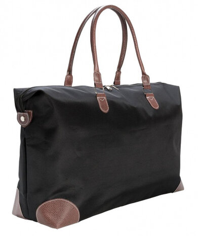 weekendtas 30 liter 67 x 37 cm microvezel zwart
