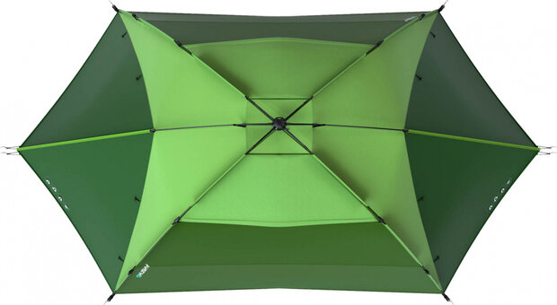 tent Beasy 4-persoons polyester 350 x 250 cm groen