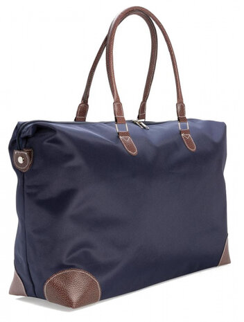 weekendtas 30 liter 67 x 37 cm microvezel blauw