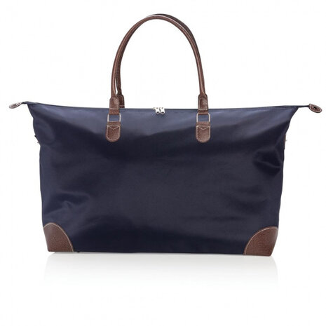 weekendtas 30 liter 67 x 37 cm microvezel blauw