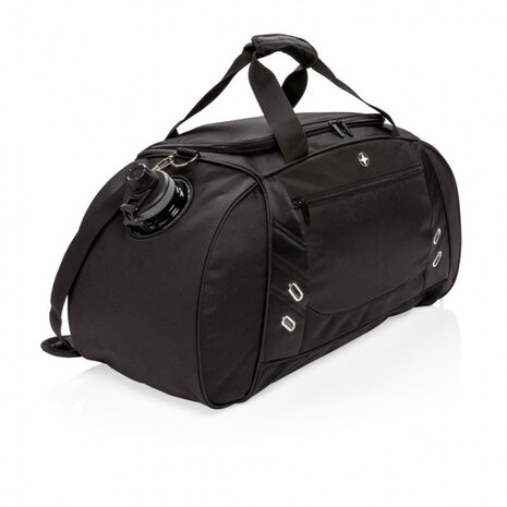 weekend-/sporttas 40L 61 x 30 cm polyester zwart