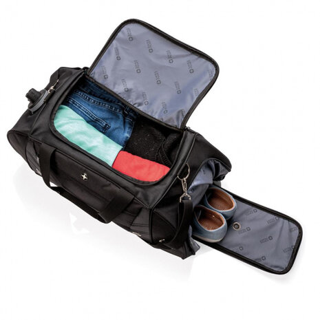weekend-/sporttas 40L 61 x 30 cm polyester zwart