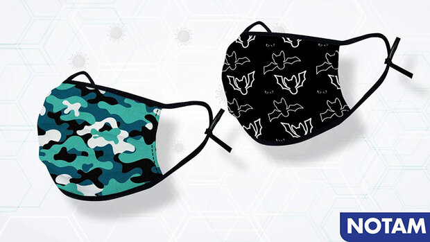 mondkapjes camouflage/vleermuis polyester 16 stuks