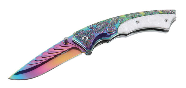 eenhandsmes 20 cm RVS/titanium