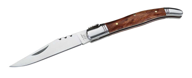 zakmes Laguiole 19 cm RVS/hout zilver/bruin