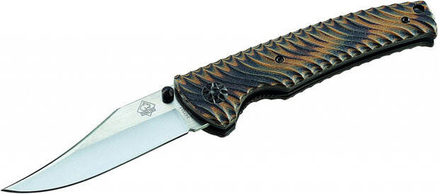eenhandsmes 19 cm RVS zilver/groen