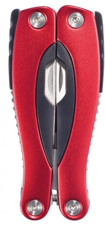 multitool Fix 9 functies RVS/aluminium rood