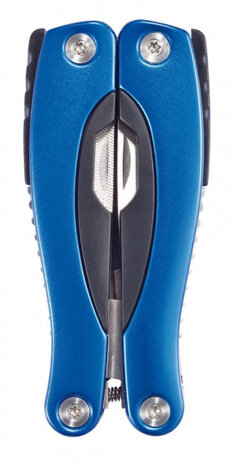 multitool Fix 9 functies RVS/aluminium blauw