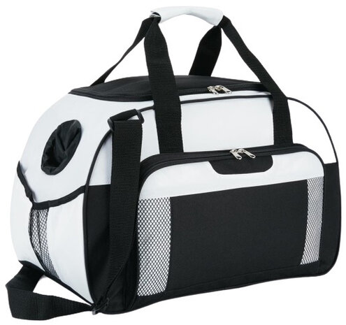 weekendtas Supreme 32 liter polyester zwart/wit