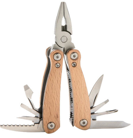 multitool mini 7,2 cm hout/RVS blank