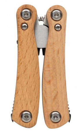 multitool mini 7,2 cm hout/RVS blank
