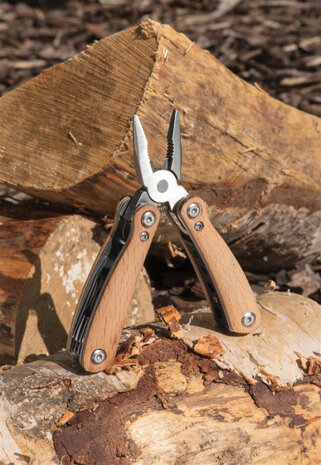 multitool mini 7,2 cm hout/RVS blank