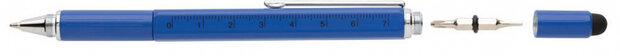 toolpen 5-in-1 15 cm aluminium blauw