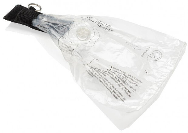 beademingsmasker eerstehulp 5,5 cm PP zwart