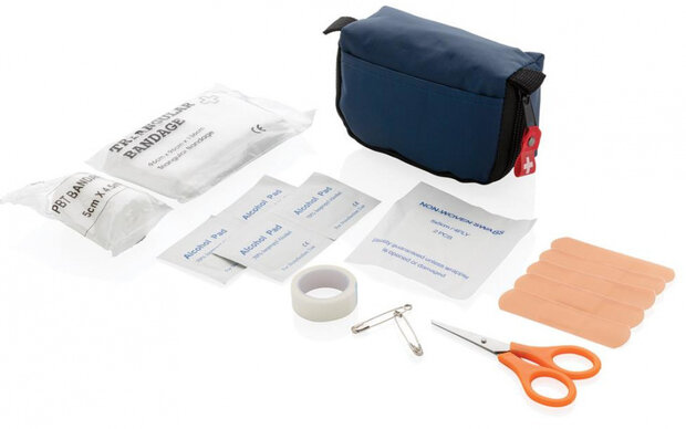 Ehbo-set 13 cm polyester donkerblauw 5-delig