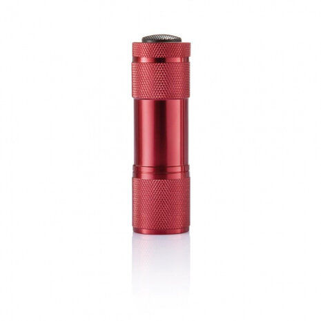 zaklamp Quattro led batterijen 9 cm rood