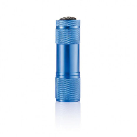 zaklamp Quattro led batterijen 9 cm blauw