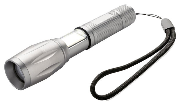 zaklamp Focus led batterij 285 lm 15,4 cm grijs
