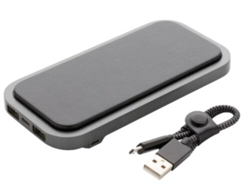 powerbank 10.000 mAh 14,5 cm polyurethaan zwart