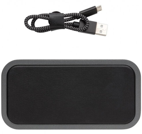 powerbank 10.000 mAh 14,5 cm polyurethaan zwart