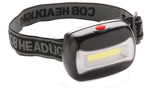 hoofdlamp cob-led 6,7 cm ABS zwart
