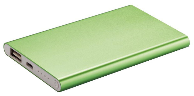 powerbank 11 x 6,8 cm 4000 mAh lime