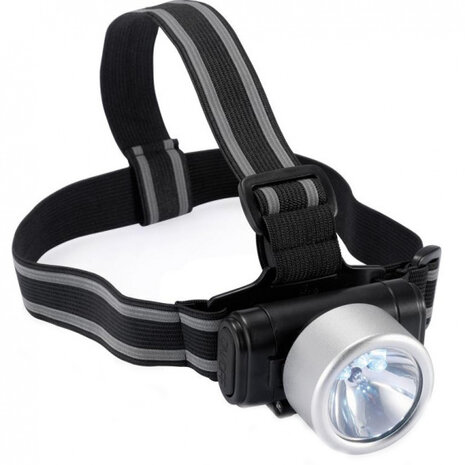 hoofdlamp Everest 7,3 cm ABS zilver/zwart