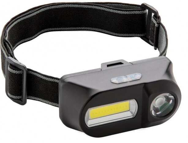 hoofdlamp cob-led 8,5 cm ABS zwart
