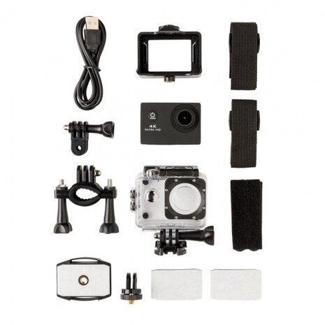 actiecamera 4K 5,9 x 4,1 cm ABS/PC zwart 11-delig