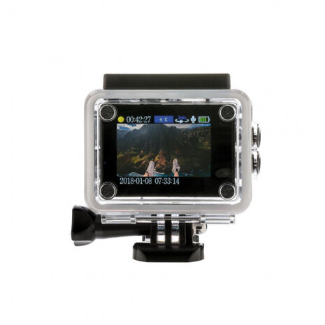 actiecamera 4K 5,9 x 4,1 cm ABS/PC zwart 11-delig