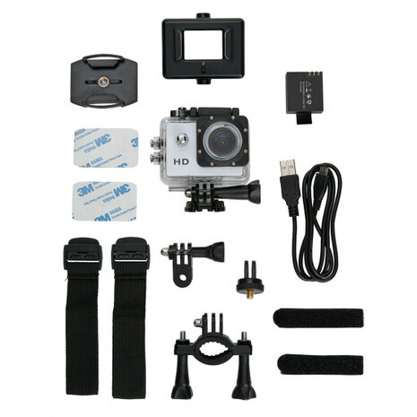 actiecamera 5,9 x 4,1 cm ABS/PC wit 11-delig