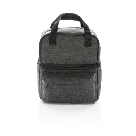 koeltas 8 liter 28 cm polyester/PVC grijs/zwart