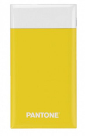 powerbank Pantone 6000 mAh 12,5 x 6,7 cm ABS geel