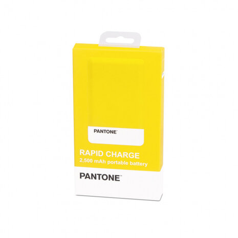 powerbank Pantone 2500 mAh 9,5 x 6,2 cm ABS geel