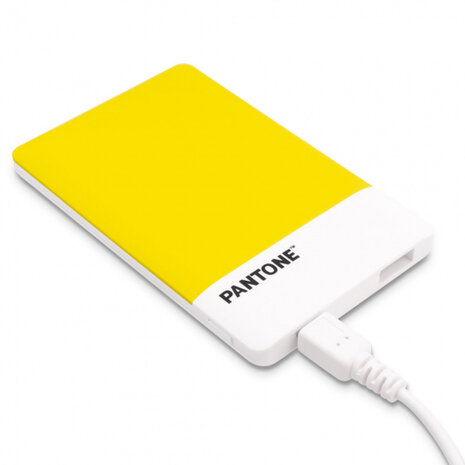 powerbank Pantone 2500 mAh 9,5 x 6,2 cm ABS geel