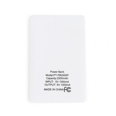 powerbank Pantone 2500 mAh 9,5 x 6,2 cm ABS geel