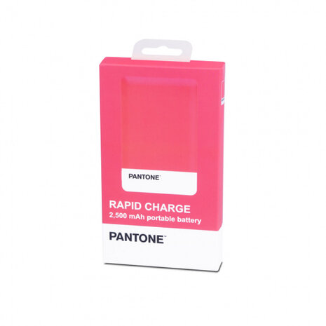 powerbank Pantone 2500 mAh 9,5 x 6,2 cm ABS roze