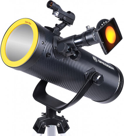 telescoop Solarix 114/500 met zonnefilter aluminium/staal