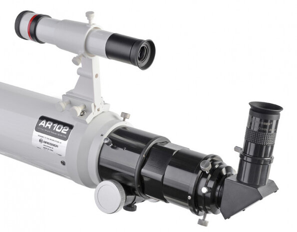 telescoop Messier AR-102/1000  aluminium/RVS wit
