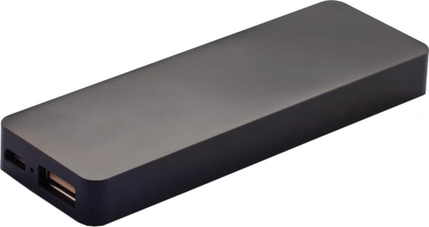 powerbank 2500 mAh 10,7 x 3,6 cm ABS zwart