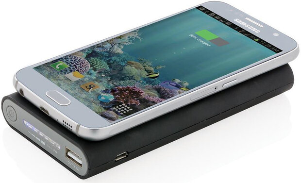 powerbank 8000 mAh 13,5 x 7,5 cm ABS zwart