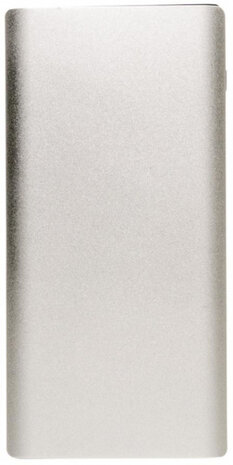powerbank 10000 mAh 13,8 cm aluminium zilver