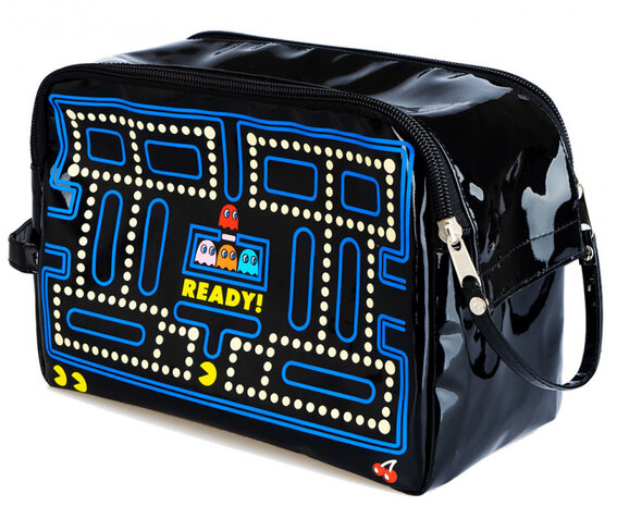 toilettas Pac-Man 24 x 17 cm PVC/polyester zwart