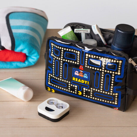 toilettas Pac-Man 24 x 17 cm PVC/polyester zwart