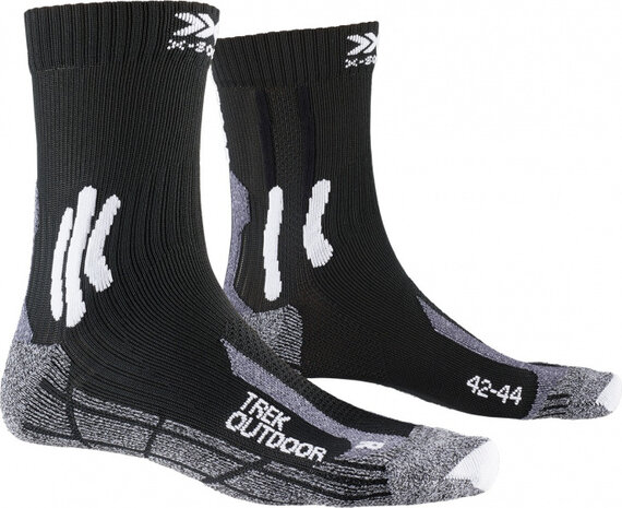 wandelsokken Trek Outdoor microvezel zwart maat 39/41